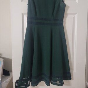 Calvin Klein Illusion Trim Dress - Green
